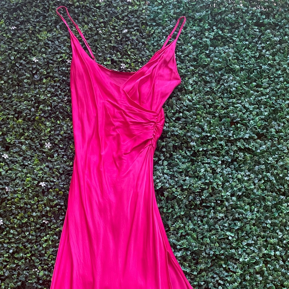 Fuchsia Draper Lingerie Style Dress